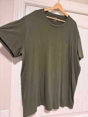 Polo Ralph Lauren Olive Green T-Shirt 2XB Big & Tall Purple Pony Logo